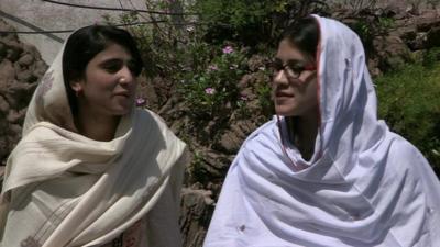 Swat students Shazia Ramazan and Kainat Riaz