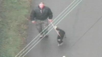 Mark Bridger seen from police helicopter