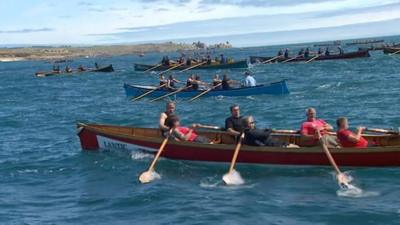 Gig racing off the Isles of Scilly