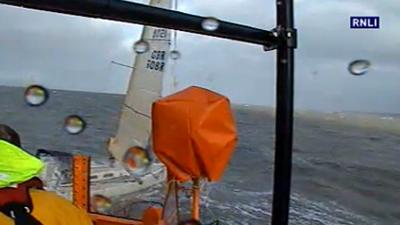 RNLI footage of rescue