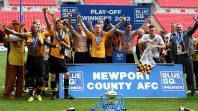 Newport County won the play-off final at Wembley in May