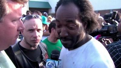 Charles Ramsey speaking to reporters