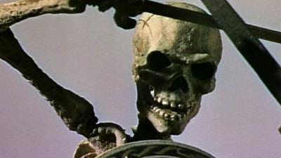 Stop-motion skeleton from Ray Harryhausen movie