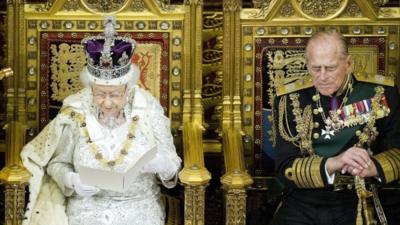 The Queen and the Duke of Edinburgh at the State Opening of Parliament