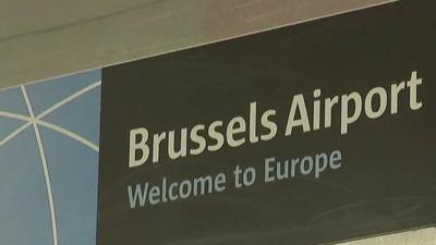 Brussels Airport sign