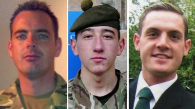 Cpl William Savage, Fusilier Samuel Flint and Pte Robert Hetherington who died in Afghanistan