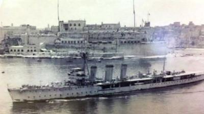 Archive image of HMS Caroline