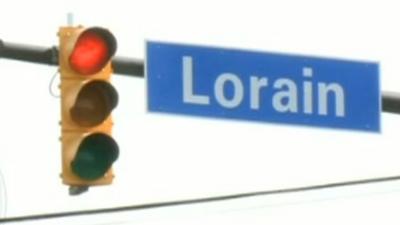 Lorain Avenue street sign