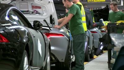 Production line of the Jaguar F-Type