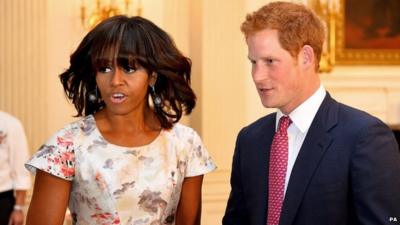 Prince Harry and Michelle Obama