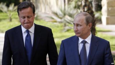 David Cameron, Vladimir Putin