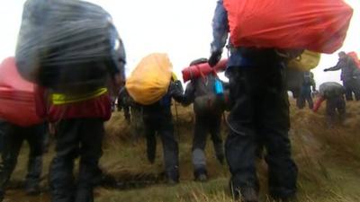 Teenagers on the moor