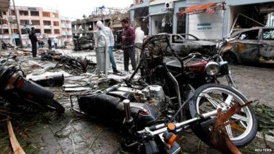 Debris in Reyhanli