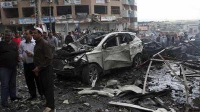 Aftermath of car bombs in Reyhanli