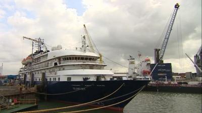 Cruise ship at Portsmouth International Port