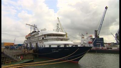 Cruise ship at Portsmouth International Port