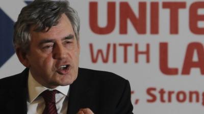 Gordon Brown speaks at the launch of United With Labour