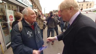 Mayor of London, Boris Johnson, promotes Crossrail 2