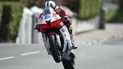 Michael Dunlop during Supersport practice