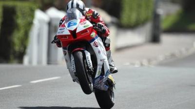 Michael Dunlop during Supersport practice