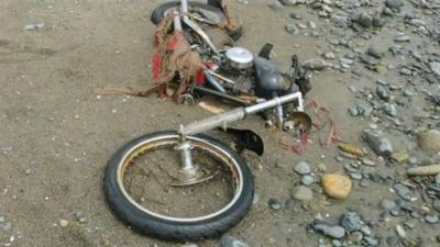 Motorbike on beach