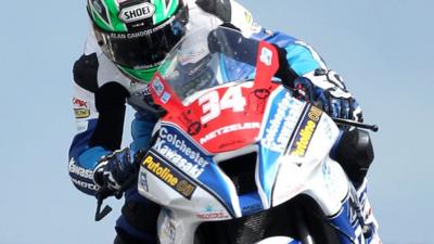 Alastair Seeley in action at the North West 200