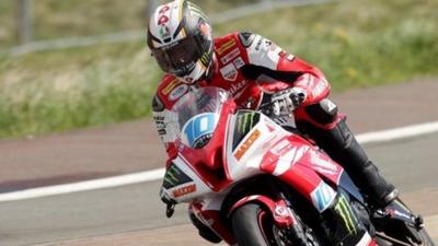 Conor Cummins in action at the North West 200 Tuesday practice session