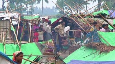 A camp housing Rohingya Muslims in Rakhine state