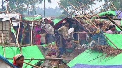 A camp housing Rohingya Muslims in Rakhine state