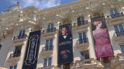 Banners advertising the Great Gatsby