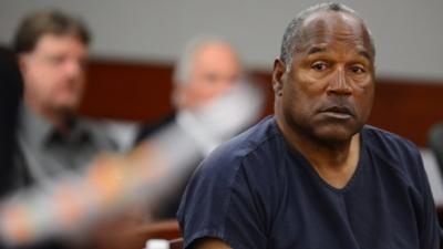 O. J. Simpson appears at an evidentiary hearing in Clark County District Court