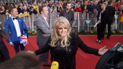 Bonnie Tyler at Malmo's Opera Hall in Sweden, venue for the 2013 Eurovision Song Contest