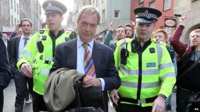 Nigel Farage in Edinburgh