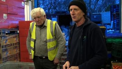 Workers at food bank in Hull