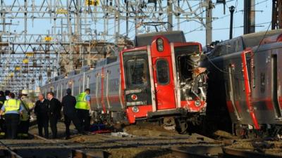 Damaged train