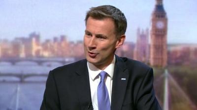 Jeremy Hunt on the Andrew Marr Show