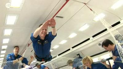 Astronaut Tim Peake in training