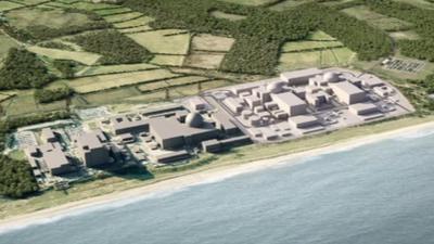 Artist's impression of Sizewell C