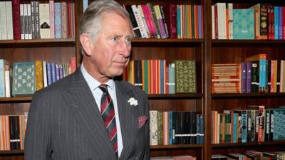 Prince Charles at Hay-on-Wye