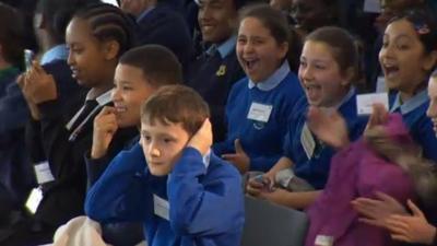 Children react to Will Smith's visit