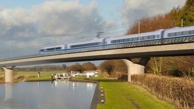 Artist's impression of the HS2 train