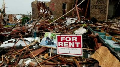 Aftermath of tornado in Joplin - 2011