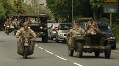 WWII vehicles in Tavistock