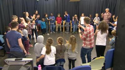 Young people at the Television Workshop