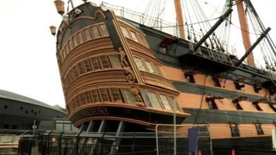 The restored Mary Rose