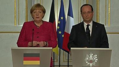 Angela Merkel and Francois Hollande