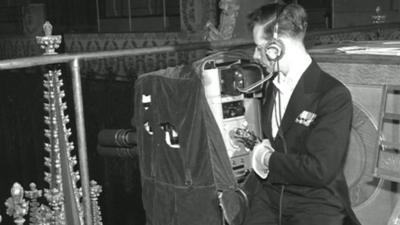 Camera man in Westminster Abbey