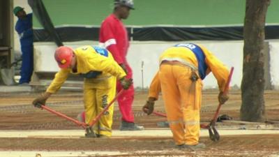 Stadium workers