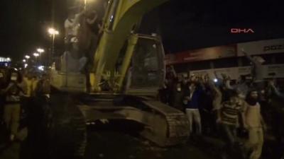 Bulldozer in Istanbul street