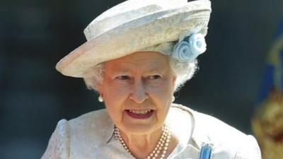 The Queen arrives at Westminster Abbey